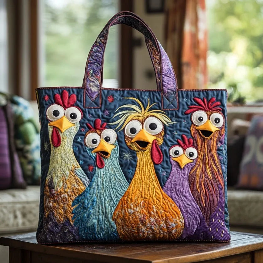 Sac fait main Cinq Poules Colorées