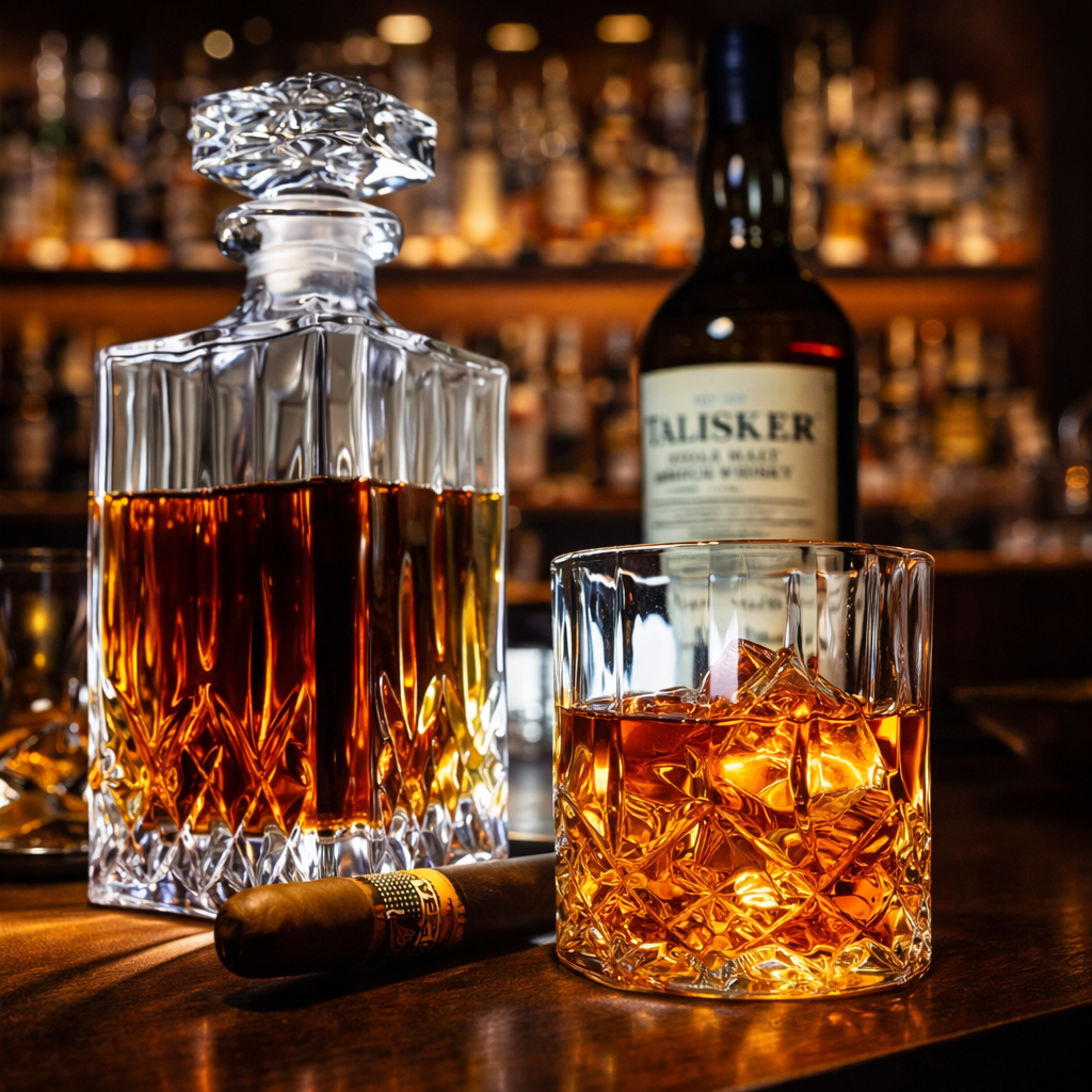Bouteille à Décanter Whisky - Ensemble avec Bouteille et Verres