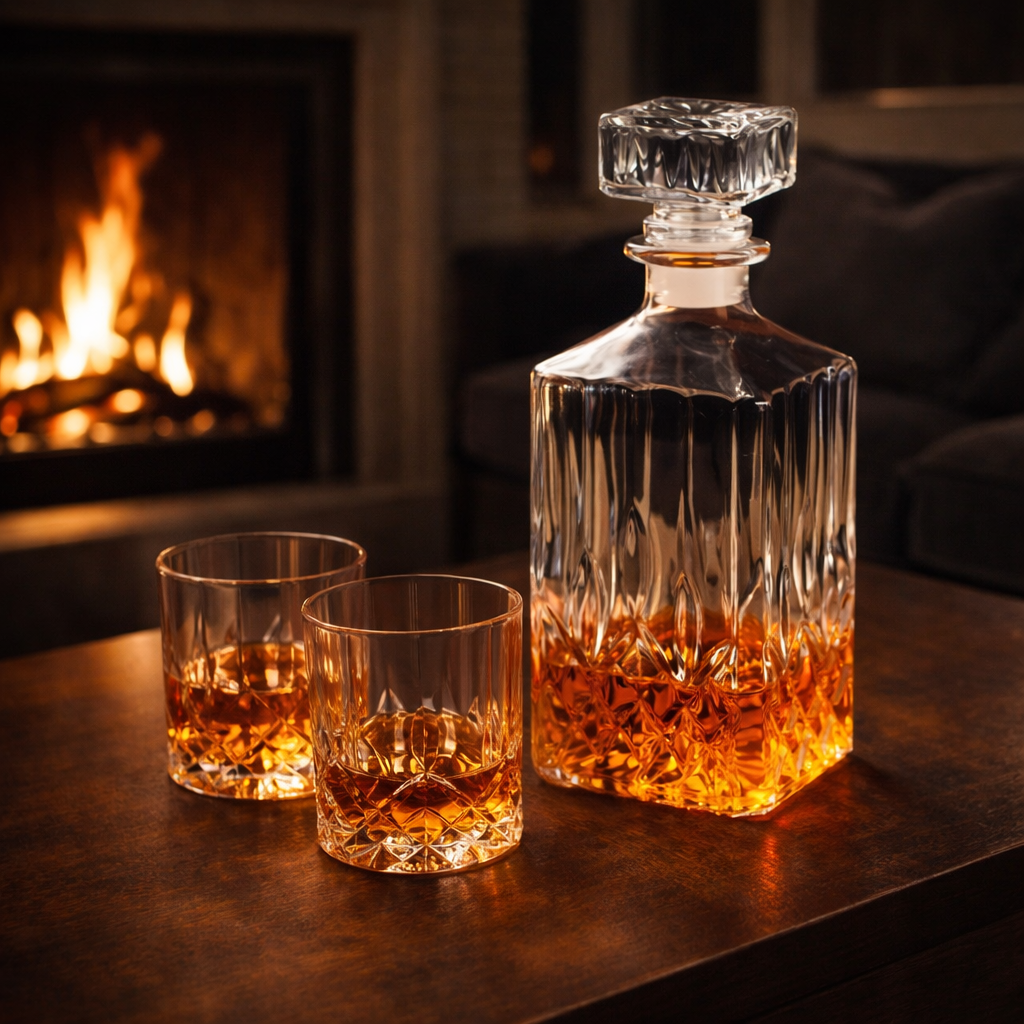 Bouteille à Décanter Whisky - Ensemble avec Bouteille et Verres