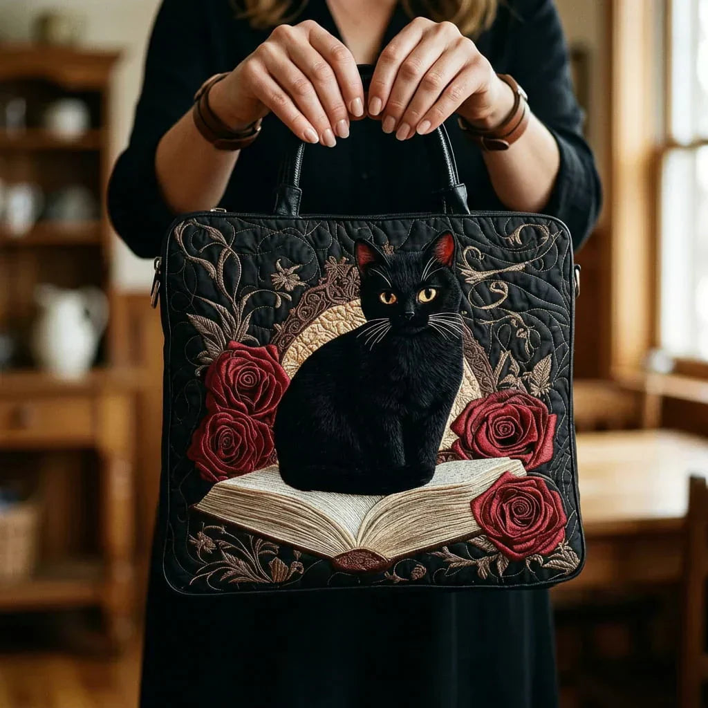 Sac fait main Chat Noir sur les Livres