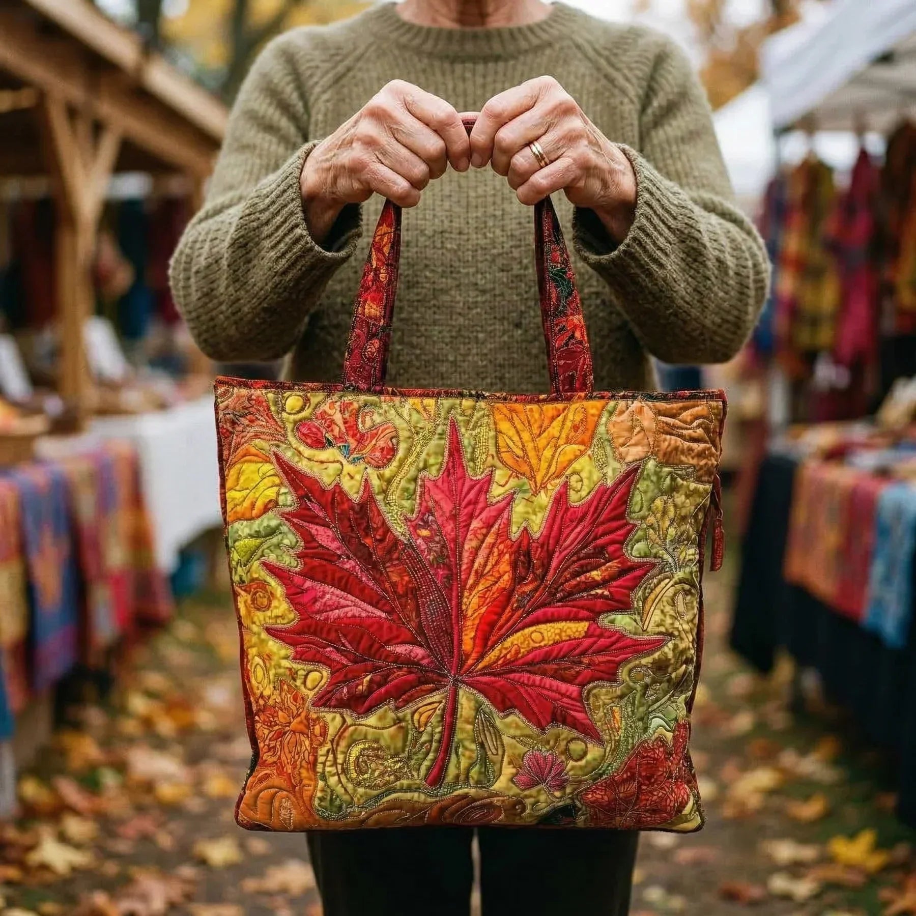 Sac fait main Érable au Coucher du Soleil