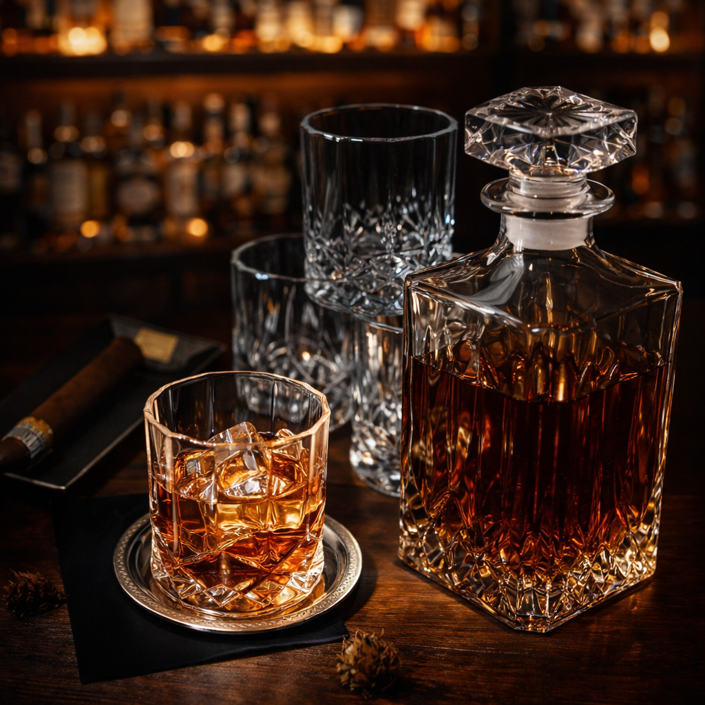 Bouteille à Décanter Whisky - Ensemble avec Bouteille et Verres
