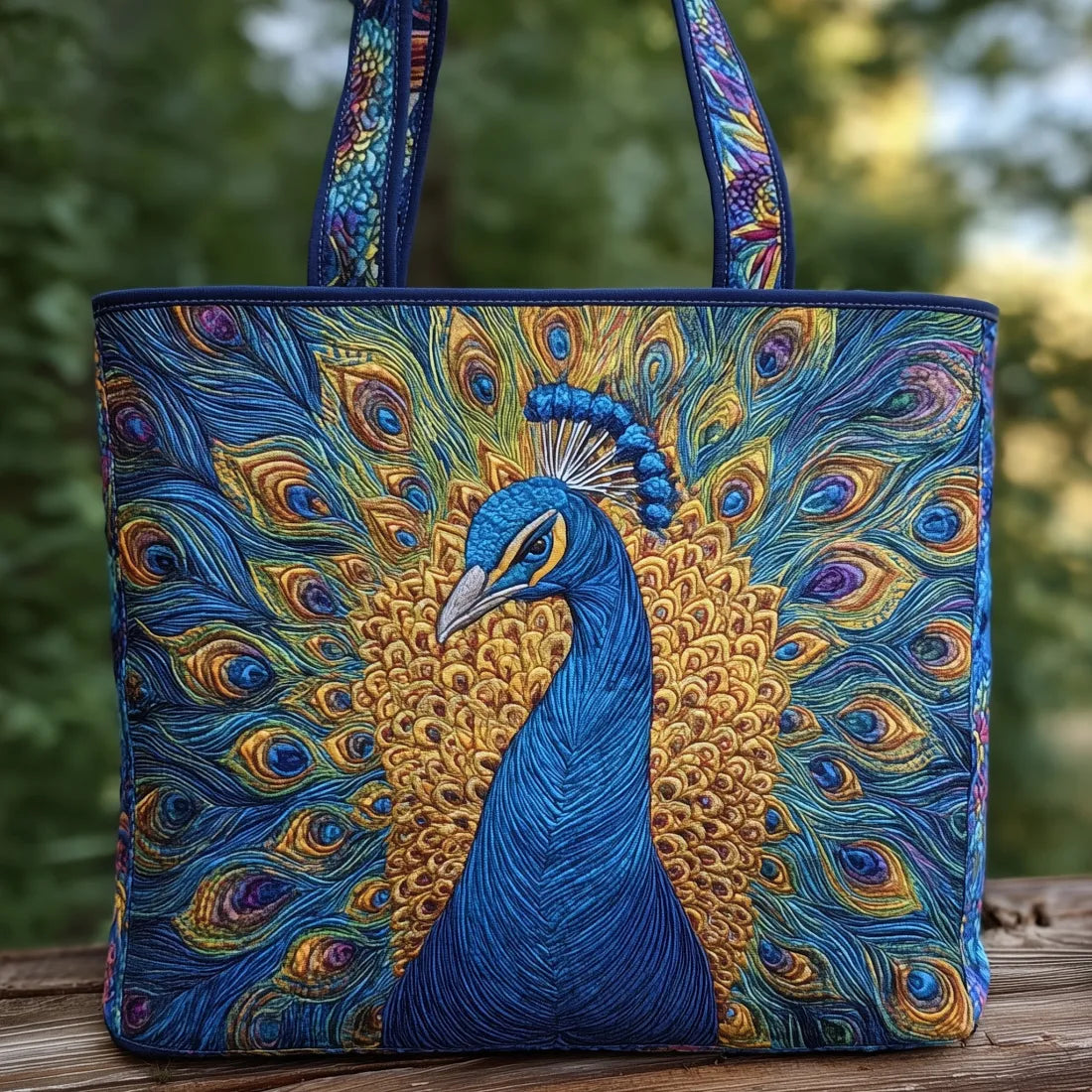 Sac fait main Paon Royal