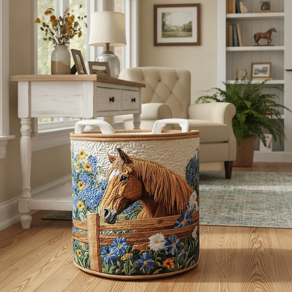 Panier à linge de cheval