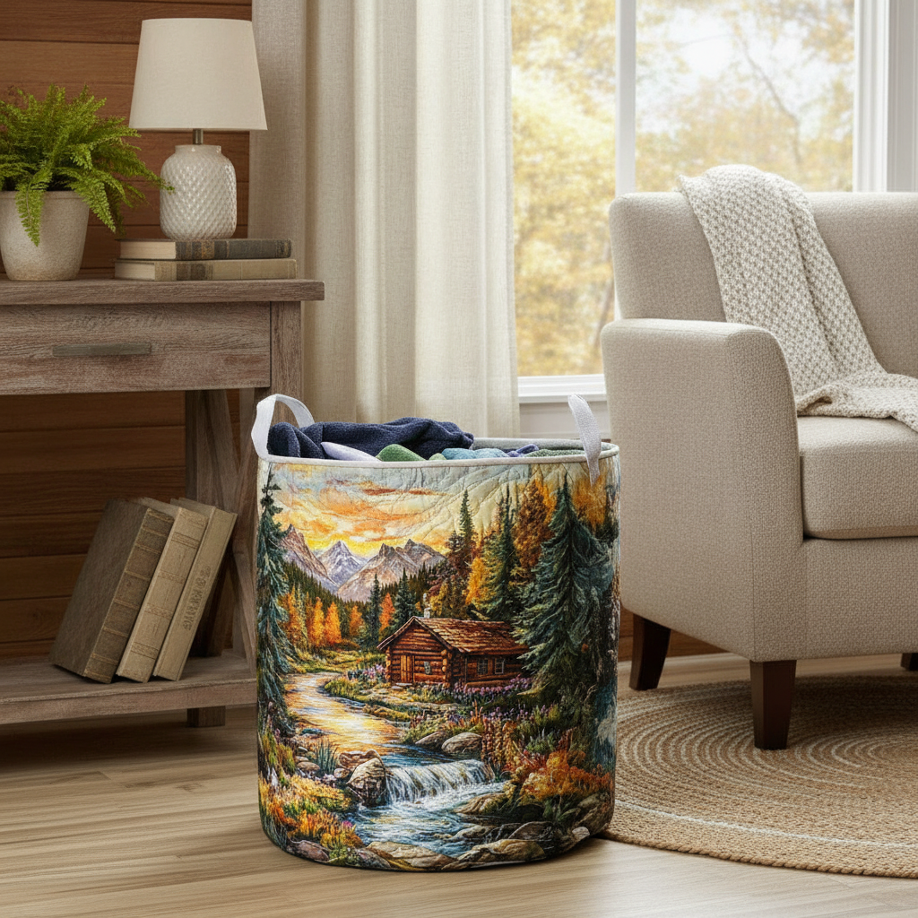Panier à Linge en Tissu Matelassé