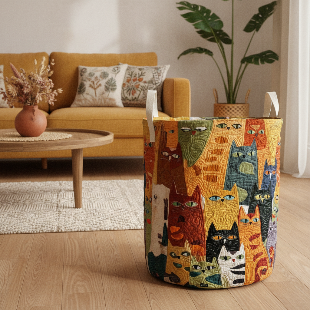 Panier à linge Purrfect Posse