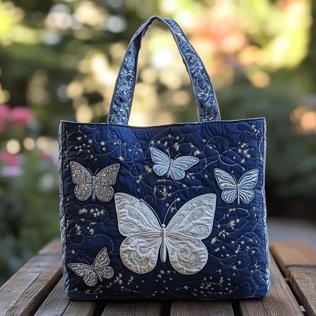 Sac fait main Papillon Argenté