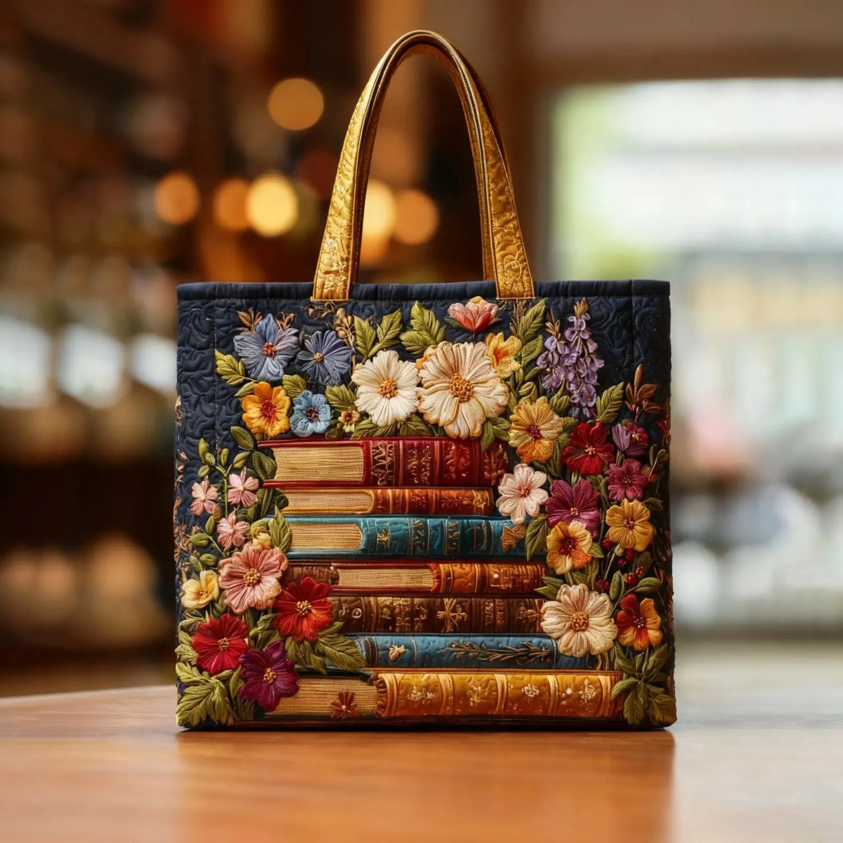 Sac fait main Livres Fleuris