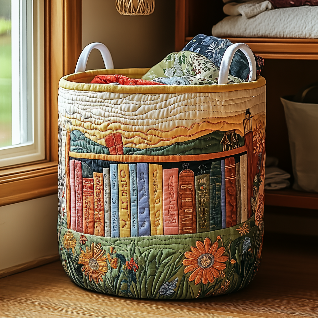 Panier à Linge Fleurissant