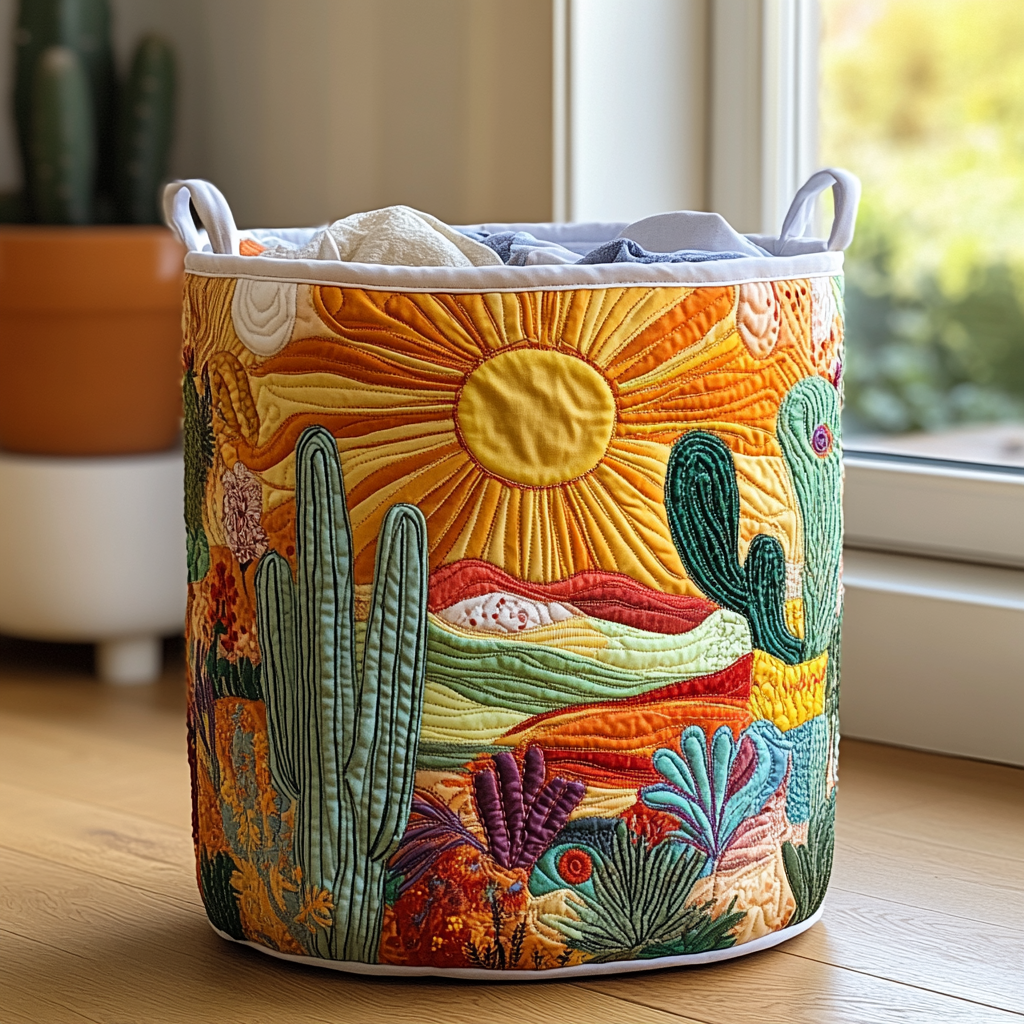 Panier à linge ensoleillé