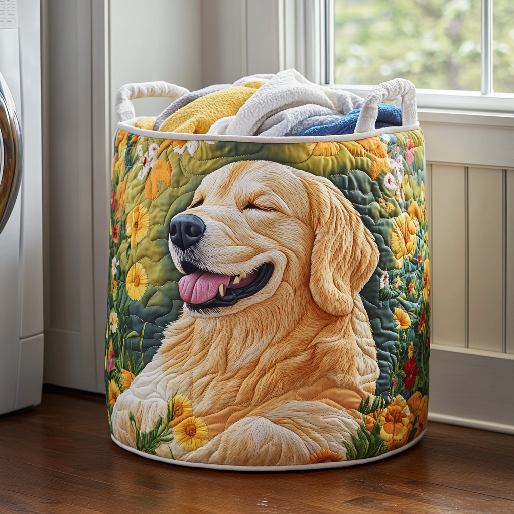Panier à linge Golden Retriever