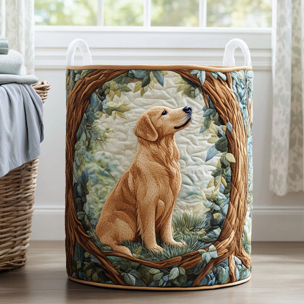 Panier à linge Golden Retriever