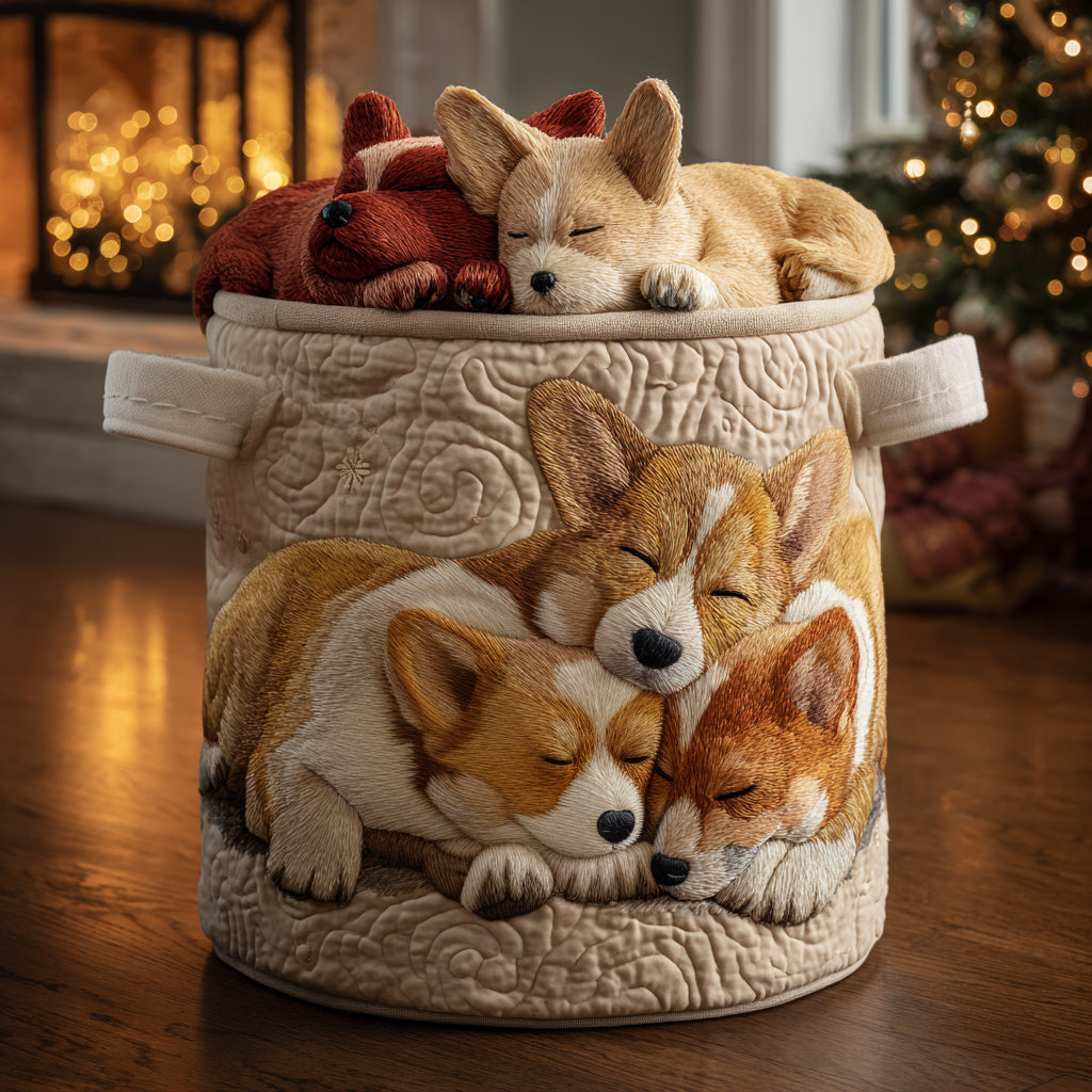 Panier à Linge Corgi de Vacances