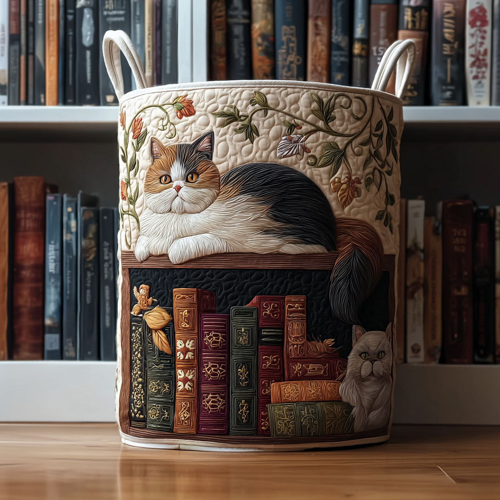 Panier à linge Bibliothèque Chat