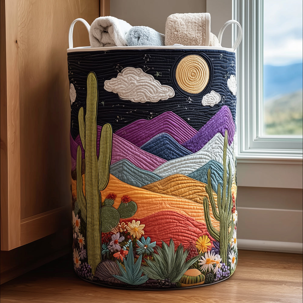 Panier à linge éclairé par la lune