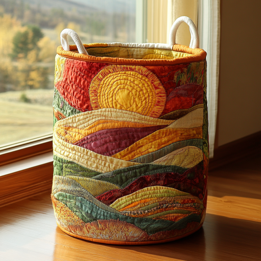 Panier à linge ensoleillé