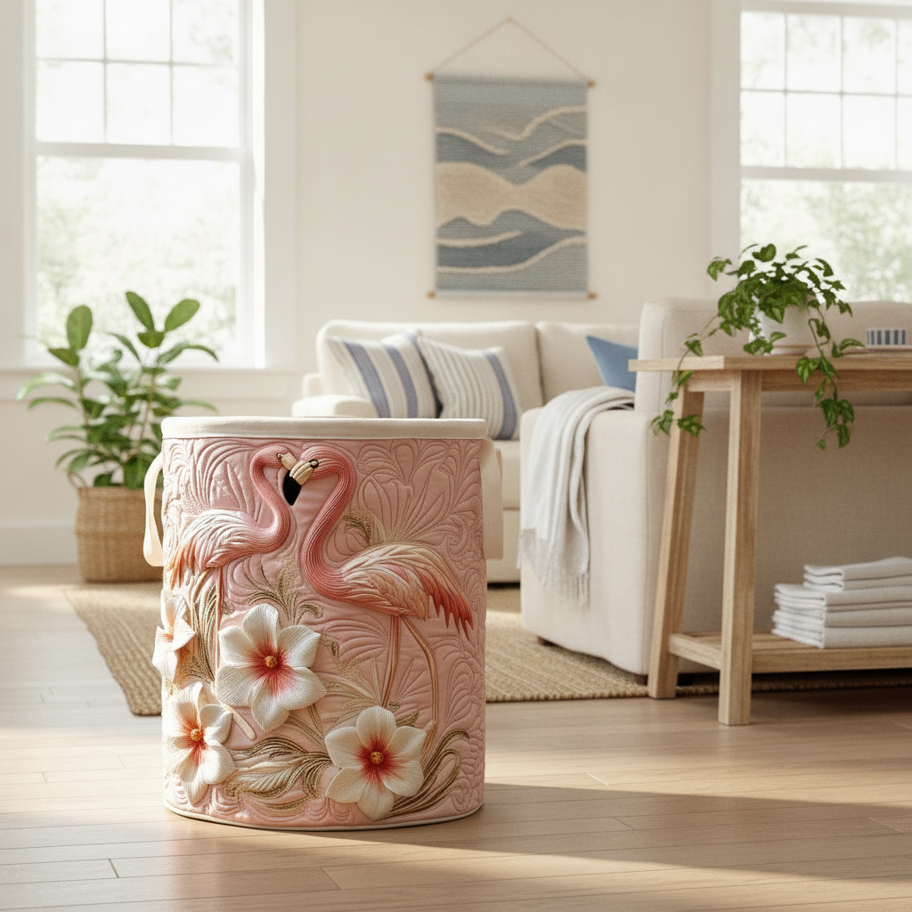 Panier à linge Flamingo