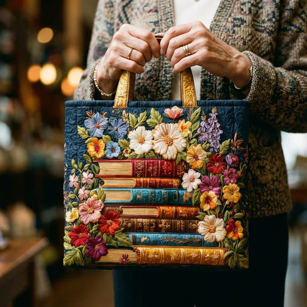 Sac fait main Livres Fleuris