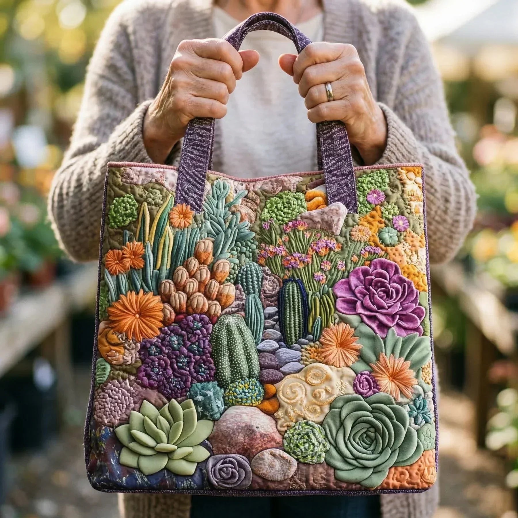 Sac fait main Jardin de Succulentes