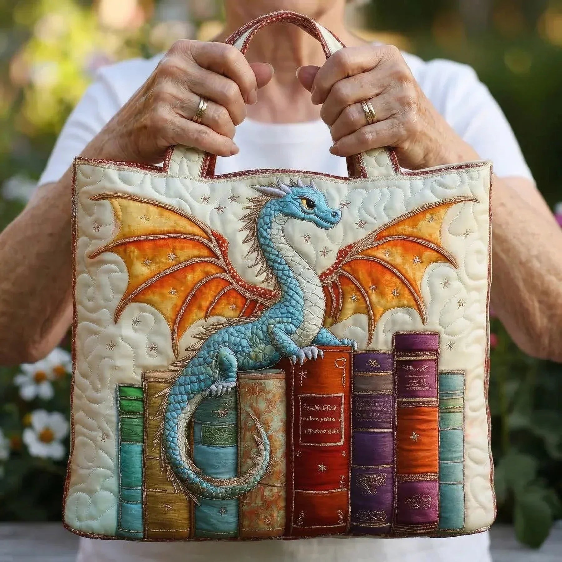 Sac fait main Dragon Gardien des Livres